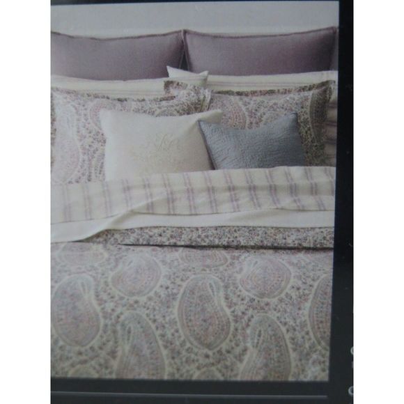 Lauren Ralph Lauren Set of 2 Claudia Stripe STANDARD Pillowcases $135+ - Picture 6 of 8